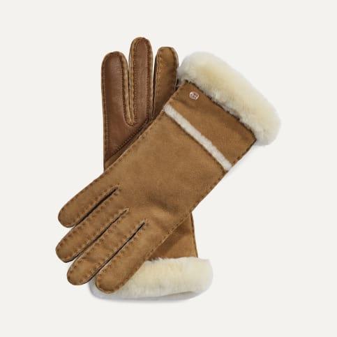 W SHEEPSKIN SEAMED GLOVE Chesnut