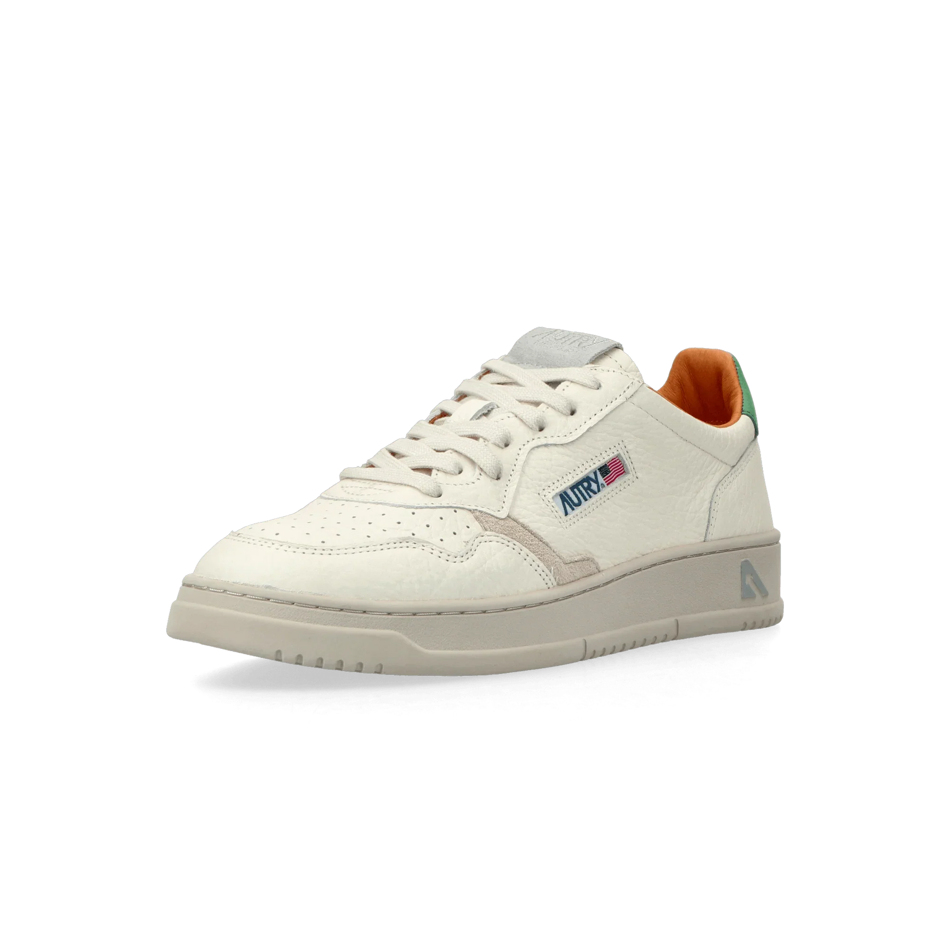 MEDALIST LOW Cuir Grain Vert et Gris clair - Uptown 42