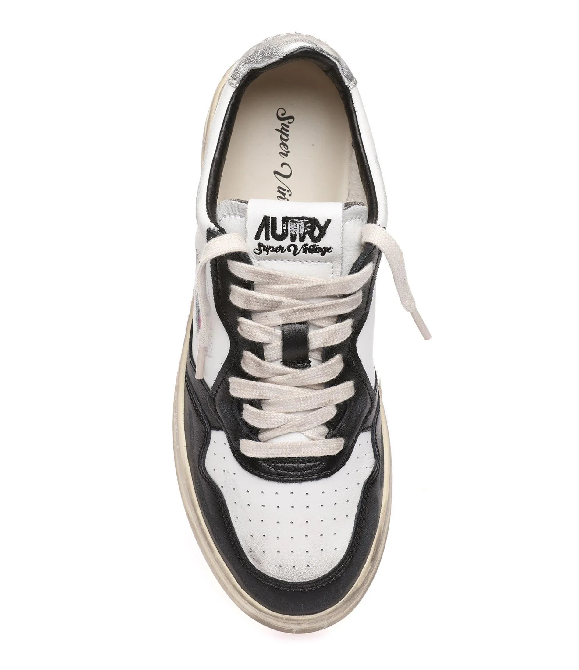 SUP VINT LOW Blanc Noir et Argent - Uptown 42