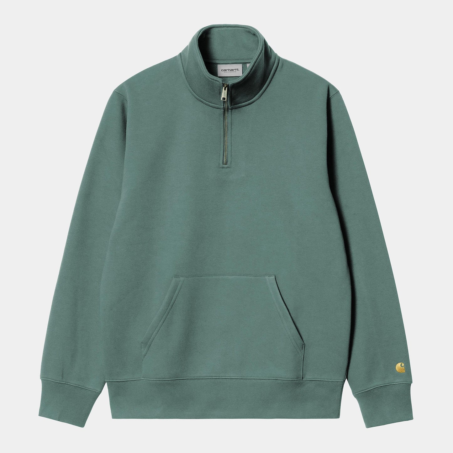 CHASE NECK ZIP SWEAT Silver Pine