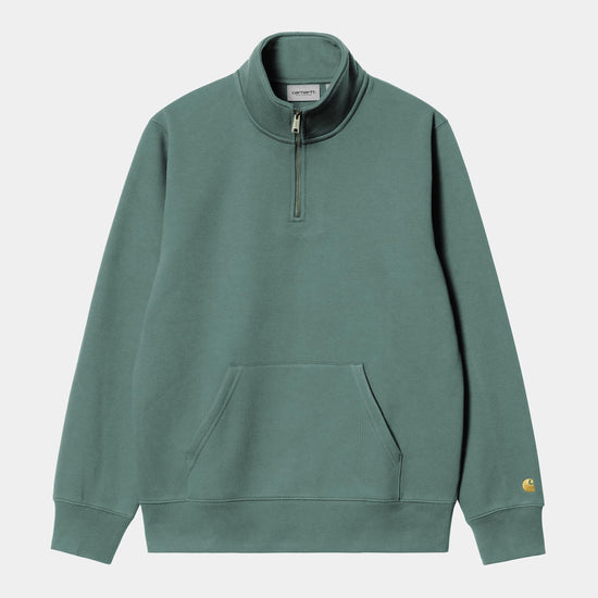 Pull Carhartt Wip CHASE NECK ZIP SWEAT Silver Pine — Carhartt WIP