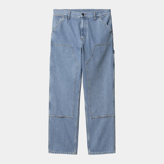Jean Carhartt Wip DOUBLE KNEE PANT Blue Stone Bleached