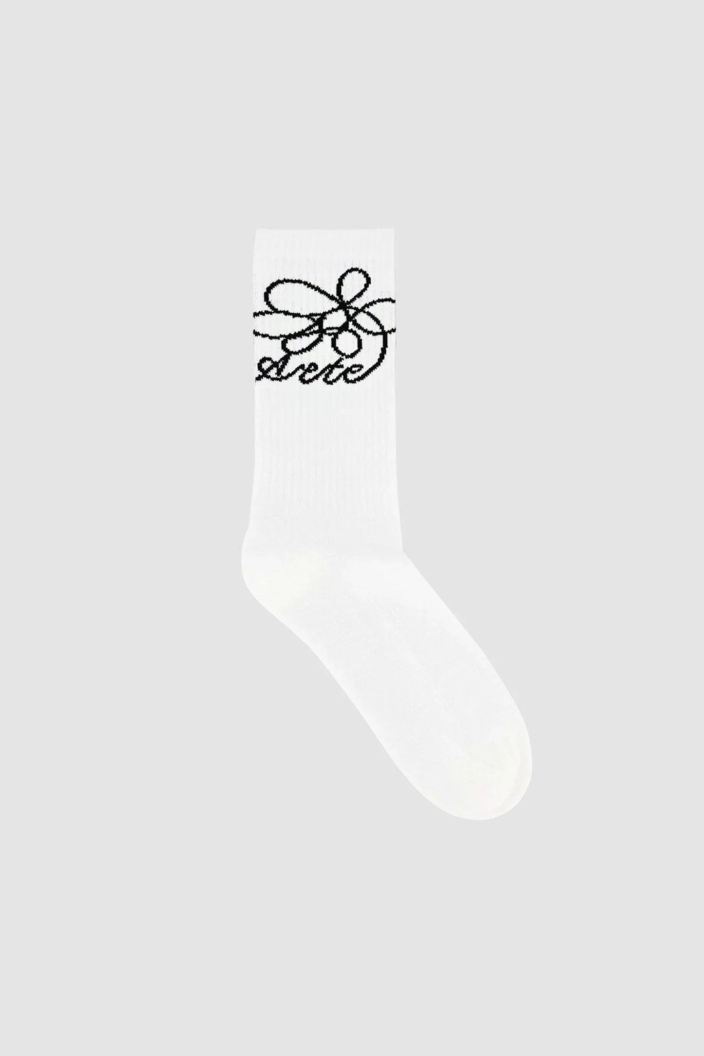 FLOWER LOGO SOCKS WHITE - Uptown 42