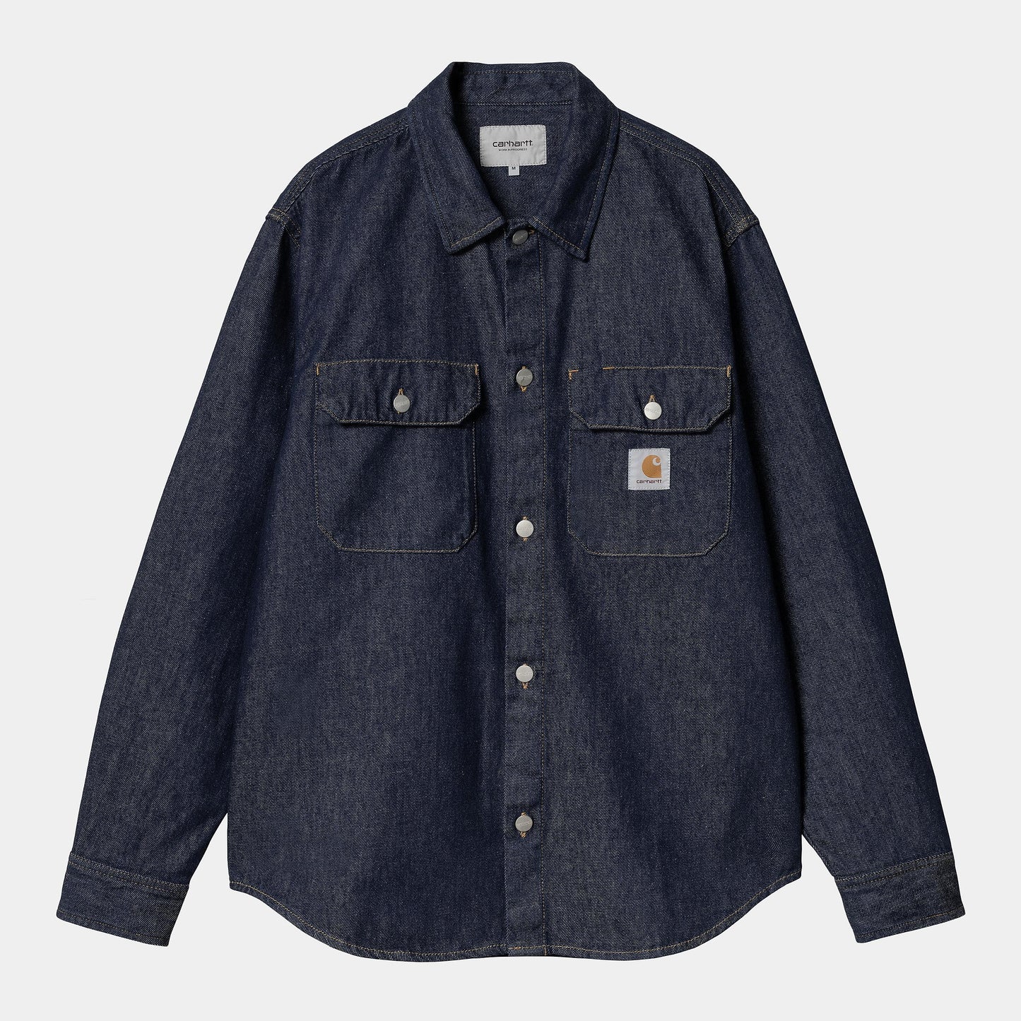 Veste Carhartt Wip HARVEY SHIRT JACKET Blue Rinsed