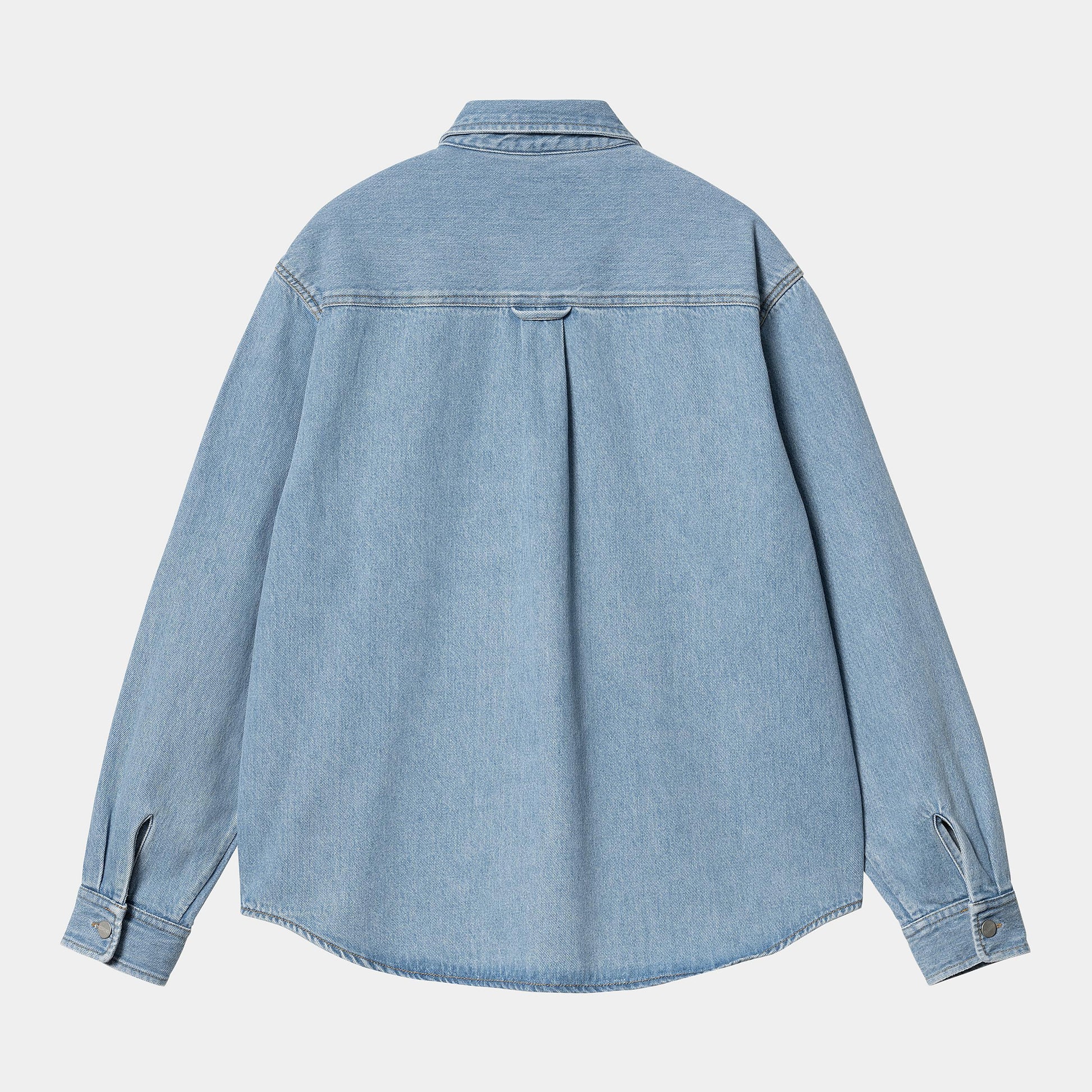Veste Carhartt Wip HARVEY SHIRT JACKET Blue Stone Bleached