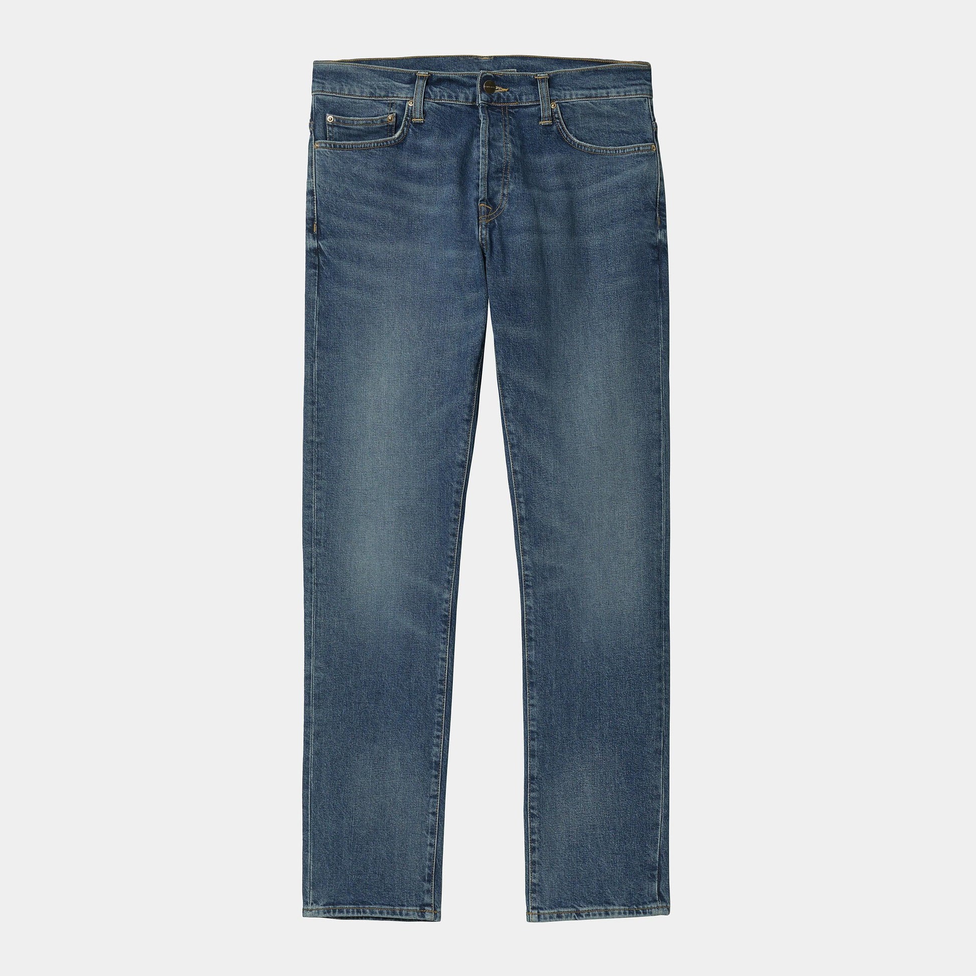Jean Carhartt Wip KLONDIKE PANT Blue Mid Used Wash