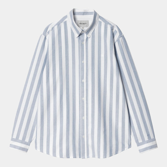Chemise Carhartt Wip DILLION L/S SHIRT Bleached White