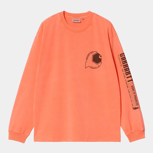 T Shirt Carhartt Wip INDUSTRY L/S TEE Lumo Orange