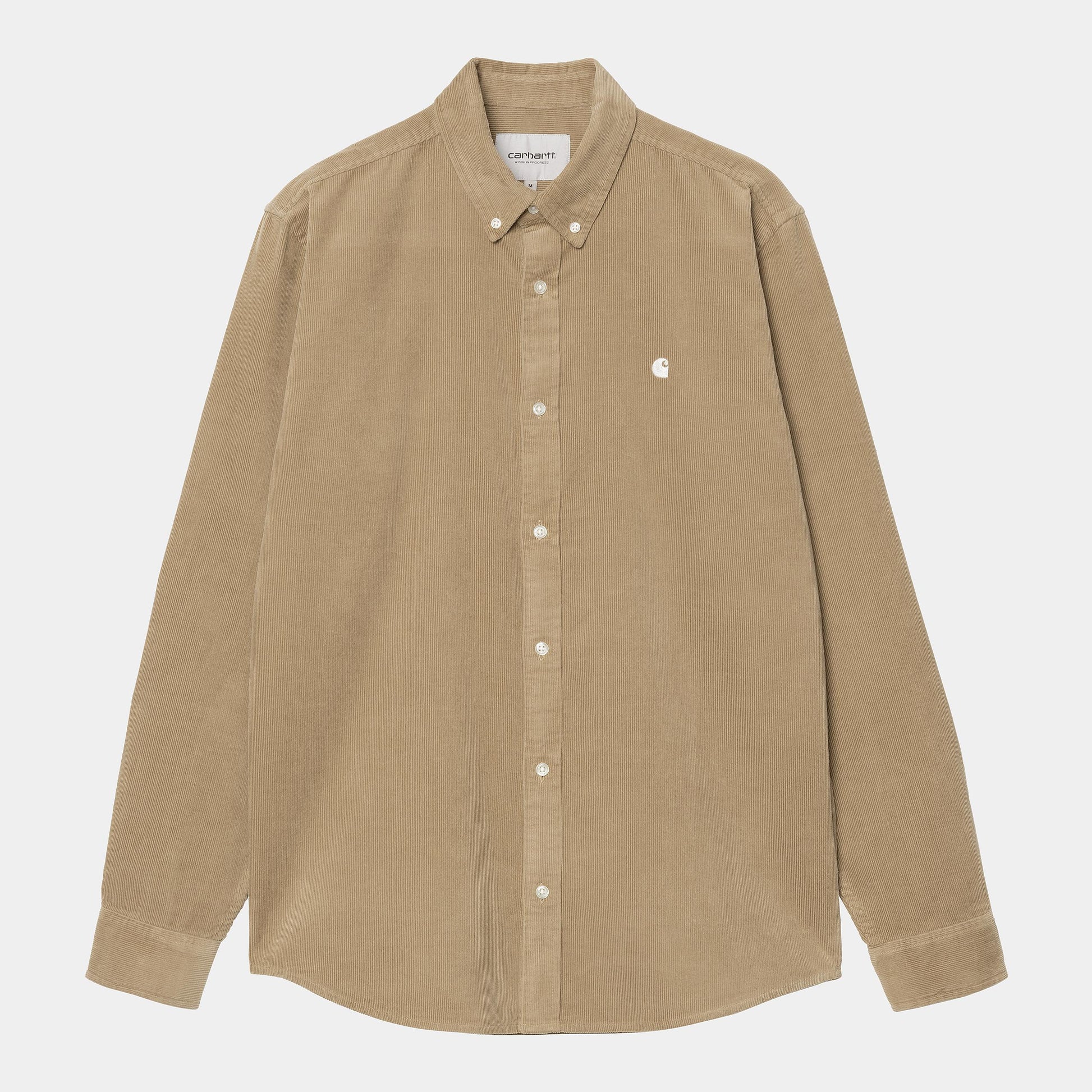 Chemise Carhartt Wip MADISON FINE CORD L/S SHIRT Leather Wax