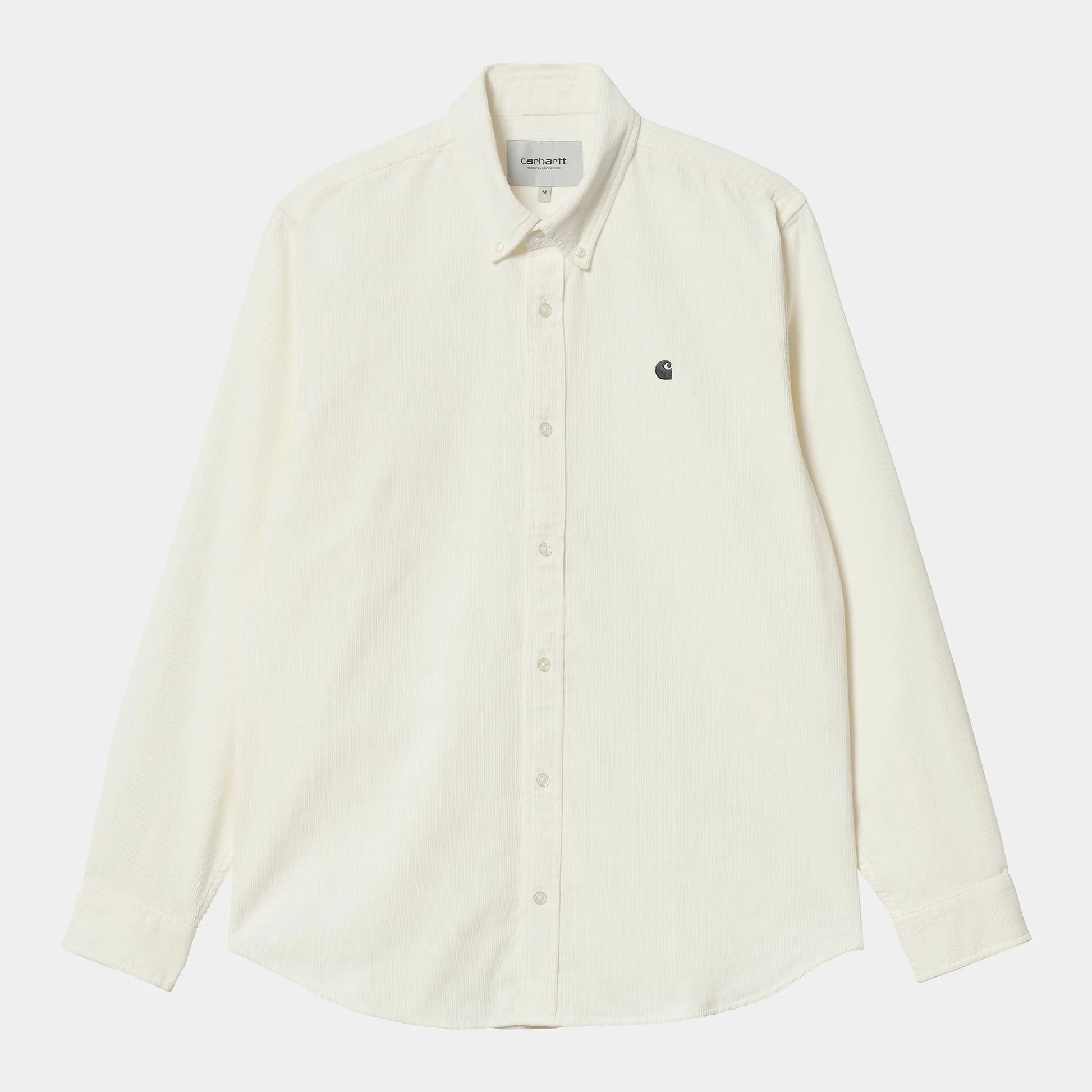 Chemise Carhartt Wip MADISON FINE CORD L/S SHIRT Wax Black