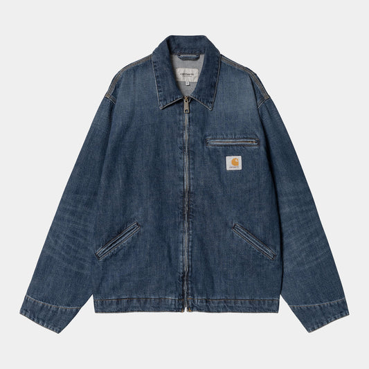 Veste Carhartt Wip OG DETROIT JACKET Blue Dark Used Wash