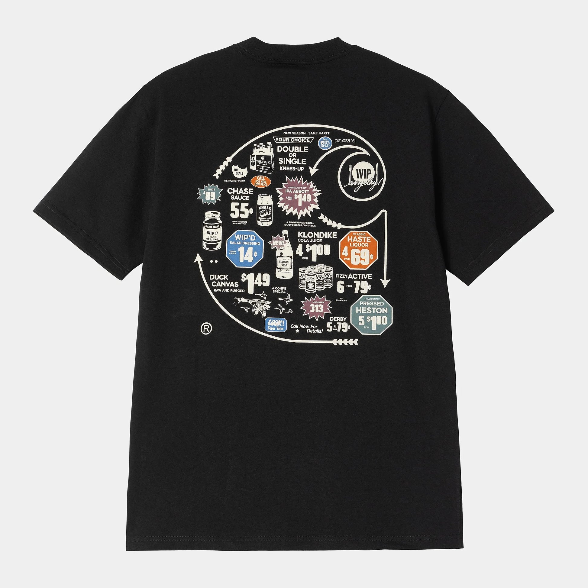 T Shirt Carhartt Wip CATALOGUE C LOGO S/S TEE Black