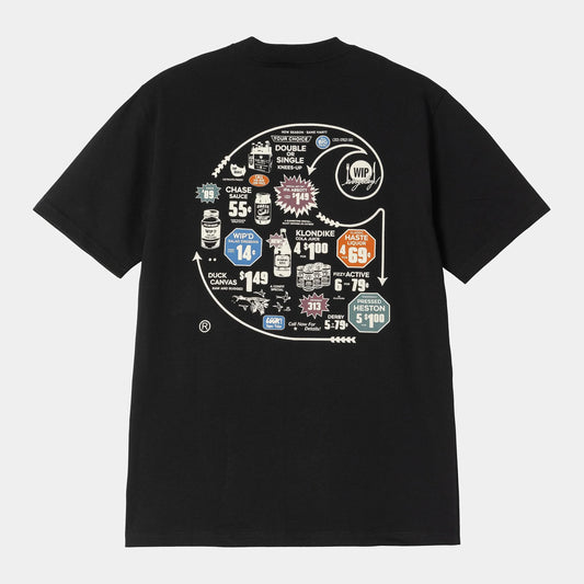 T Shirt Carhartt Wip CATALOGUE C LOGO S/S TEE Black