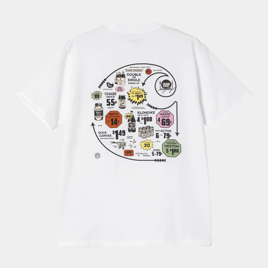 T Shirt Carhartt Wip CATALOGUE C LOGO S/S TEE White