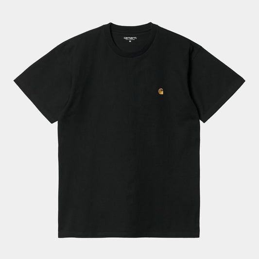 T Shirt Carhartt Wip CHASE S/S TEE Black Gold