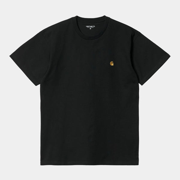 T Shirt Carhartt Wip CHASE S/S TEE Black Gold — Carhartt wip