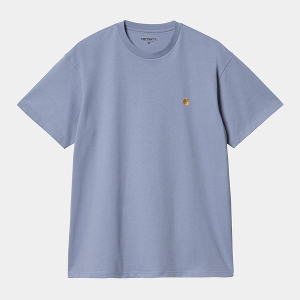 T Shirt Carhartt Wip CHASE S/S TEE Charm Blue Gold — Carhartt wip
