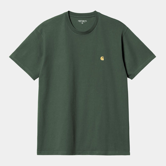 T Shirt Carhartt Wip CHASE S/S TEE Sycamore Tree Gold