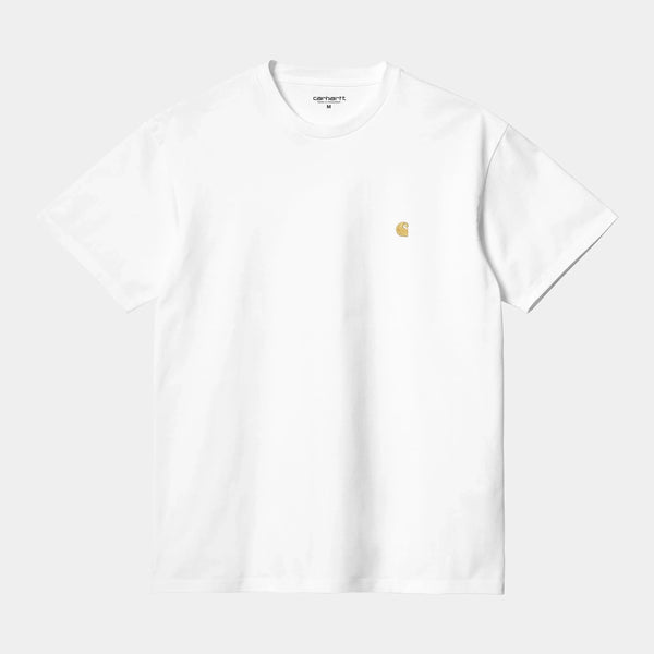 T Shirt Carhartt Wip CHASE S/S TEE White Gold — Carhartt wip