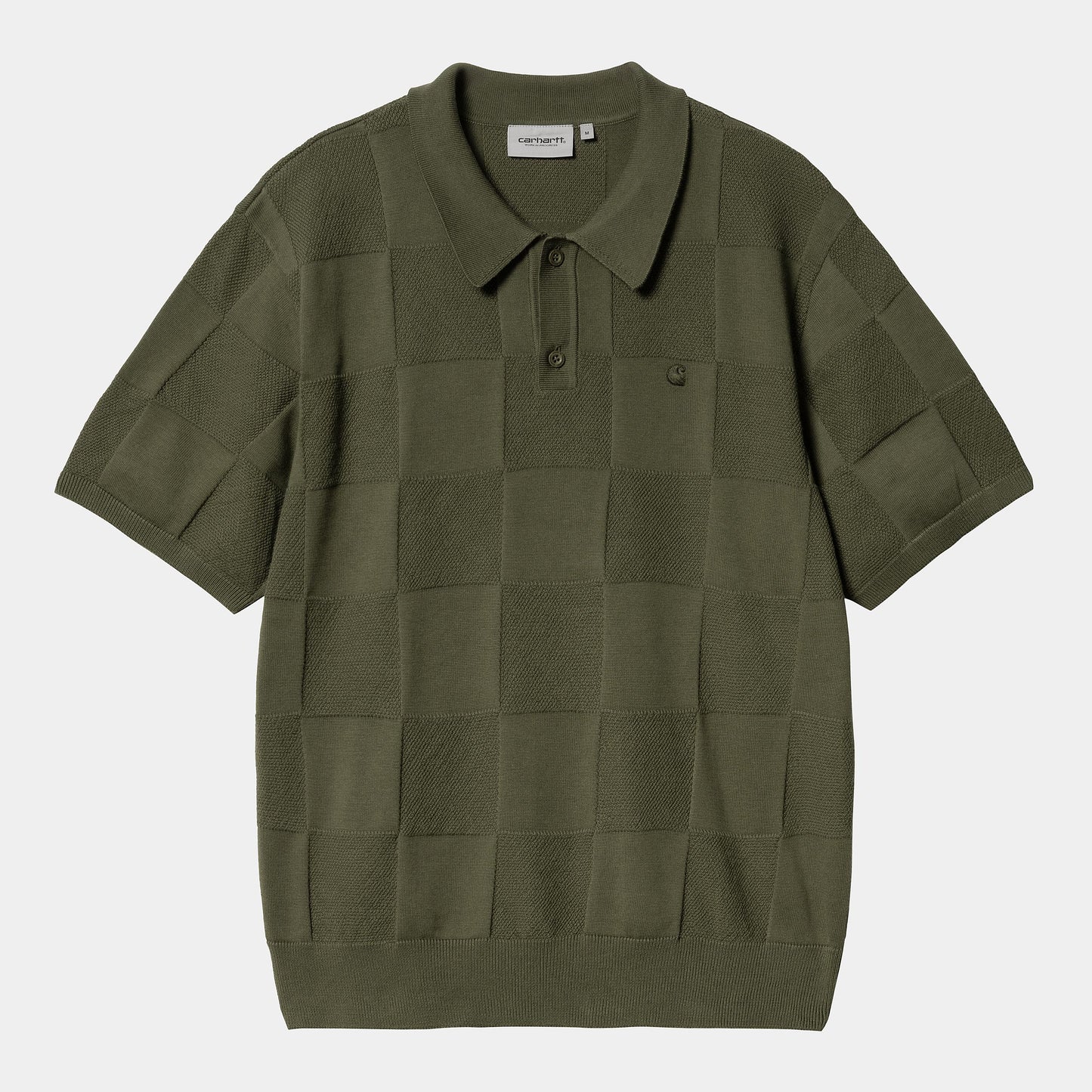 CHECKER S/S POLO Dollar Green