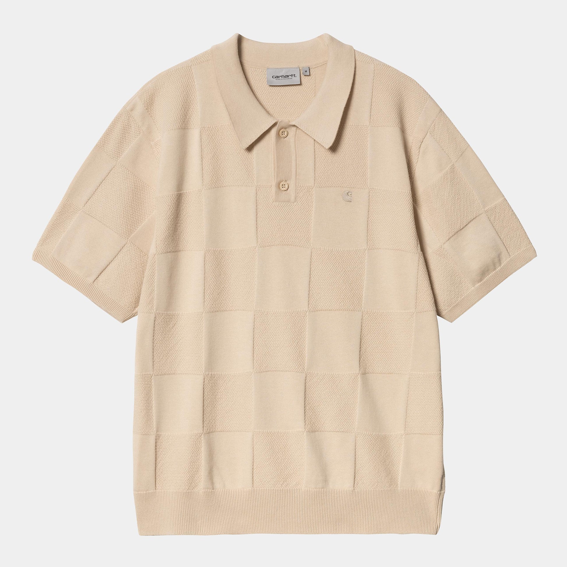 T Shirt Carhartt Wip CHECKER S/S POLO Fleur de Sel