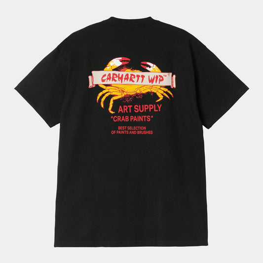 T Shirt Carhartt Wip CRAB PAINT S/S TEE Black
