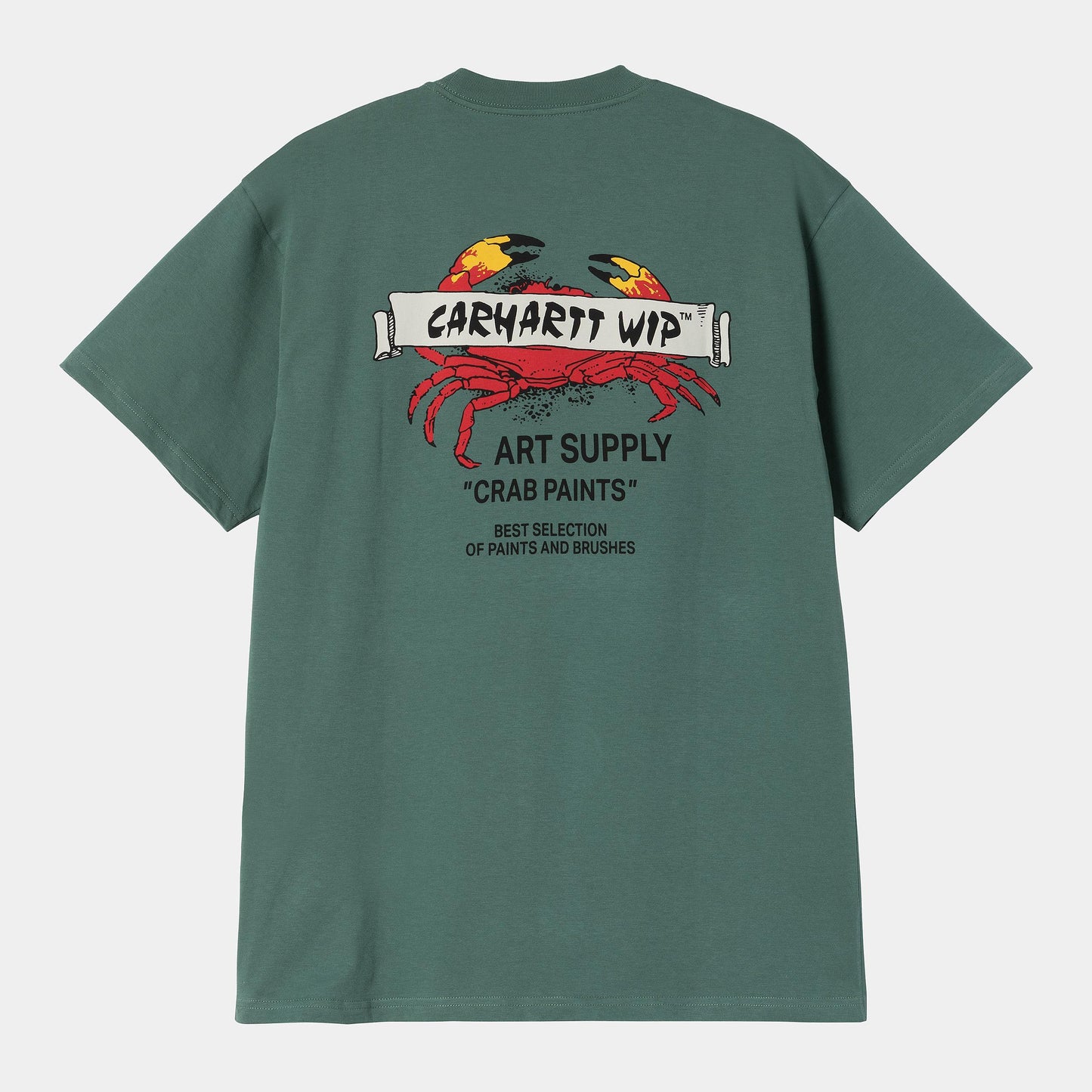 T Shirt Carhartt Wip CRAB PAINT S/S TEE Silver Pine