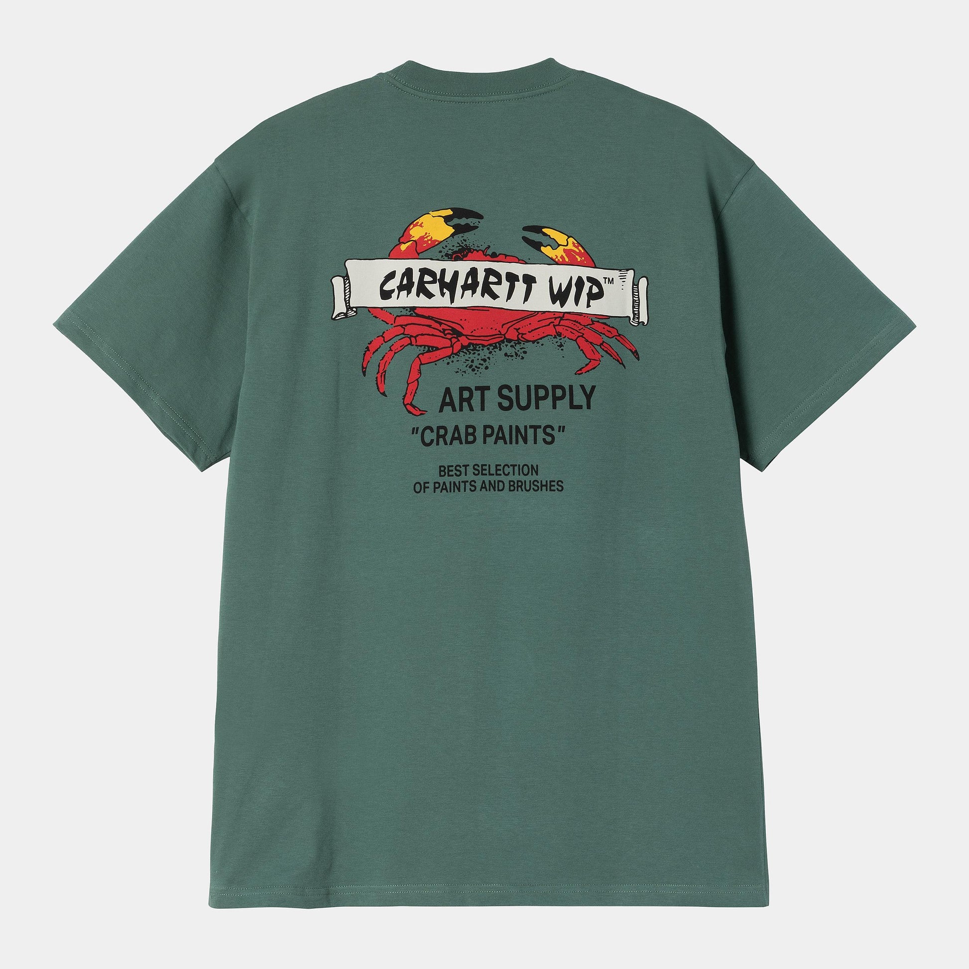 T Shirt Carhartt Wip CRAB PAINT S/S TEE Silver Pine