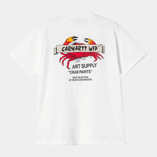T Shirt Carhartt Wip CRAB PAINT S/S TEE White