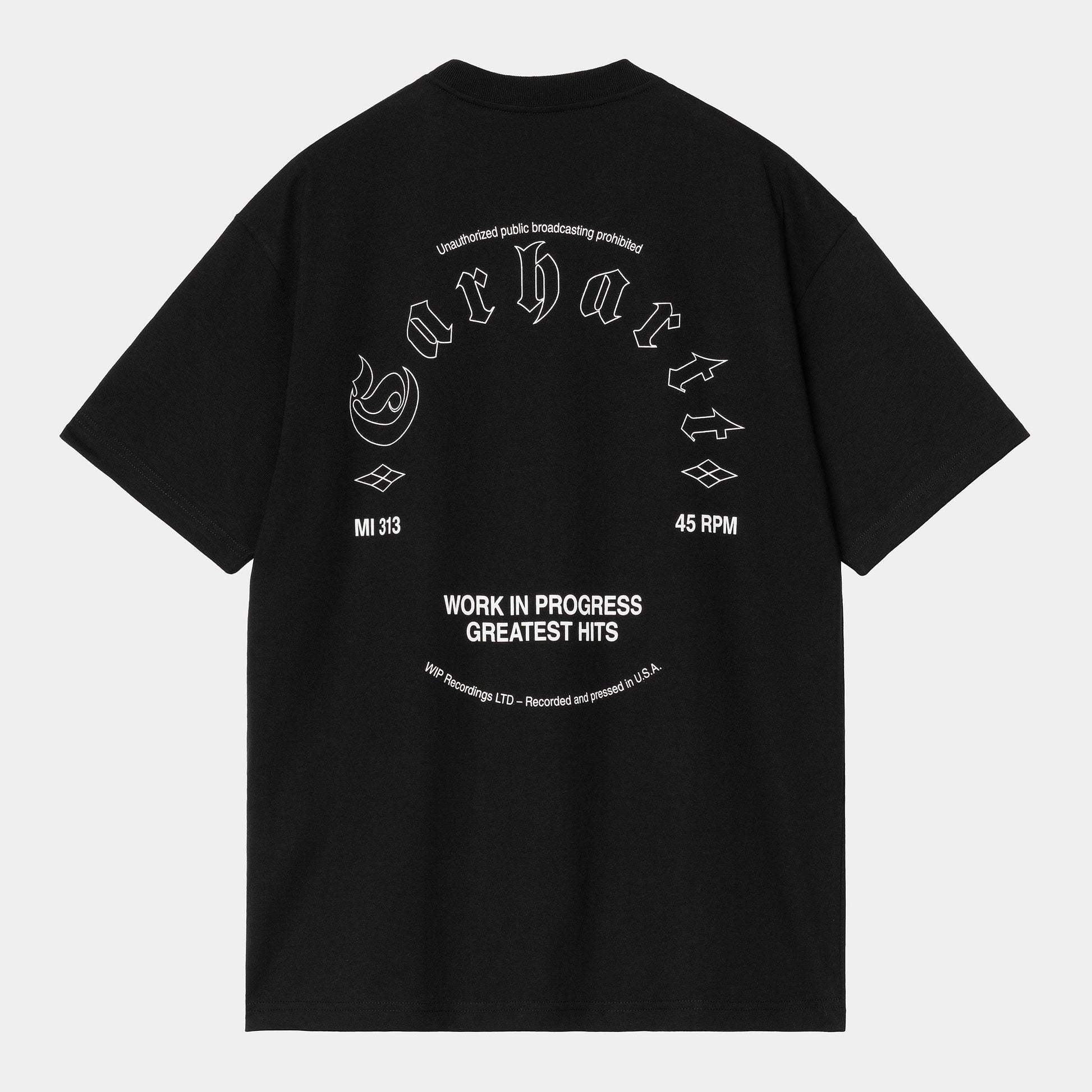 T Shirt Carhartt Wip GREATEST HITS S/S TEE Black White