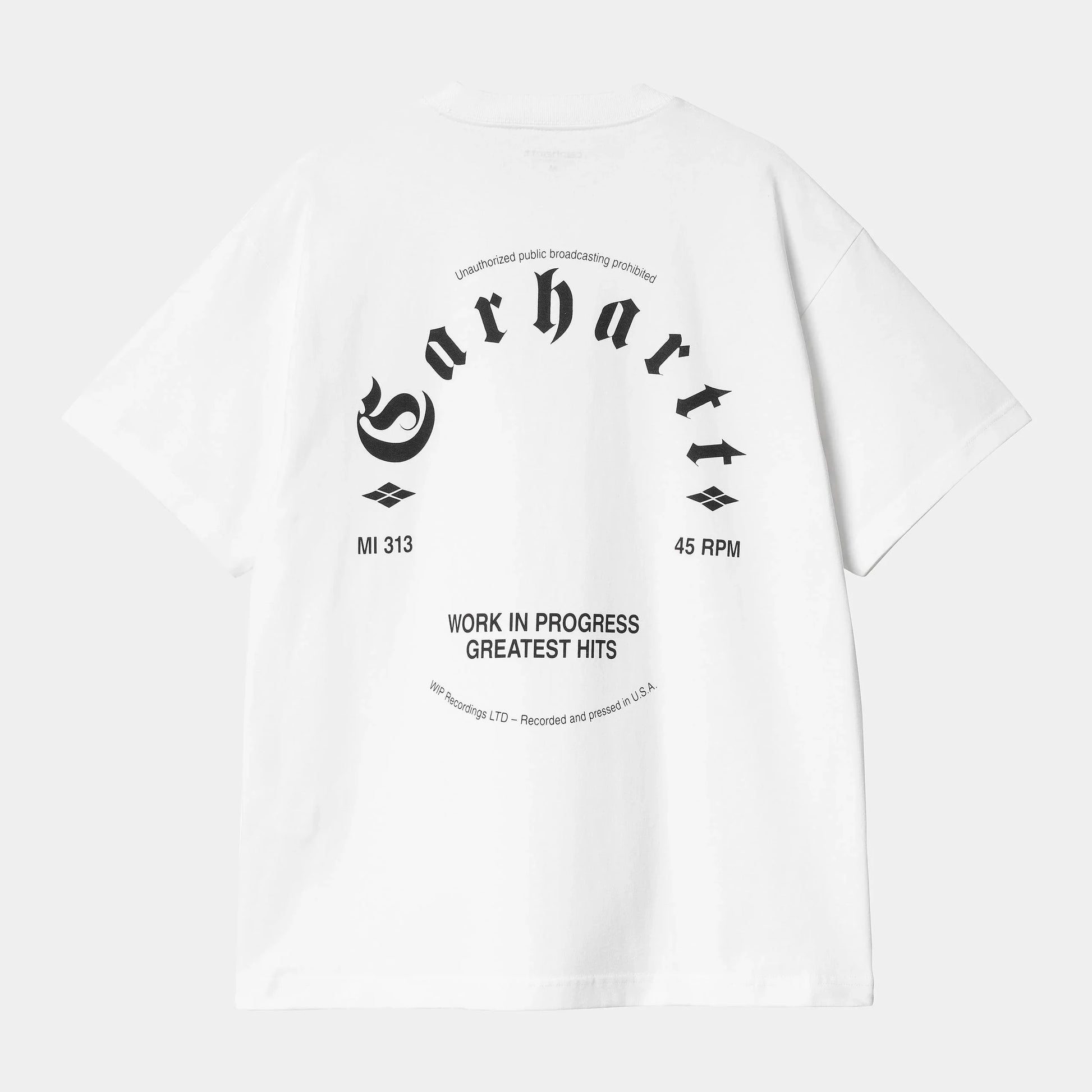 T Shirt Carhartt Wip GREATEST HITS S/S TEE White Black