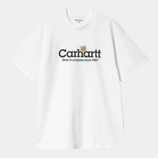 T Shirt Carhartt Wip LABEL SCRIPT S/S TEE White