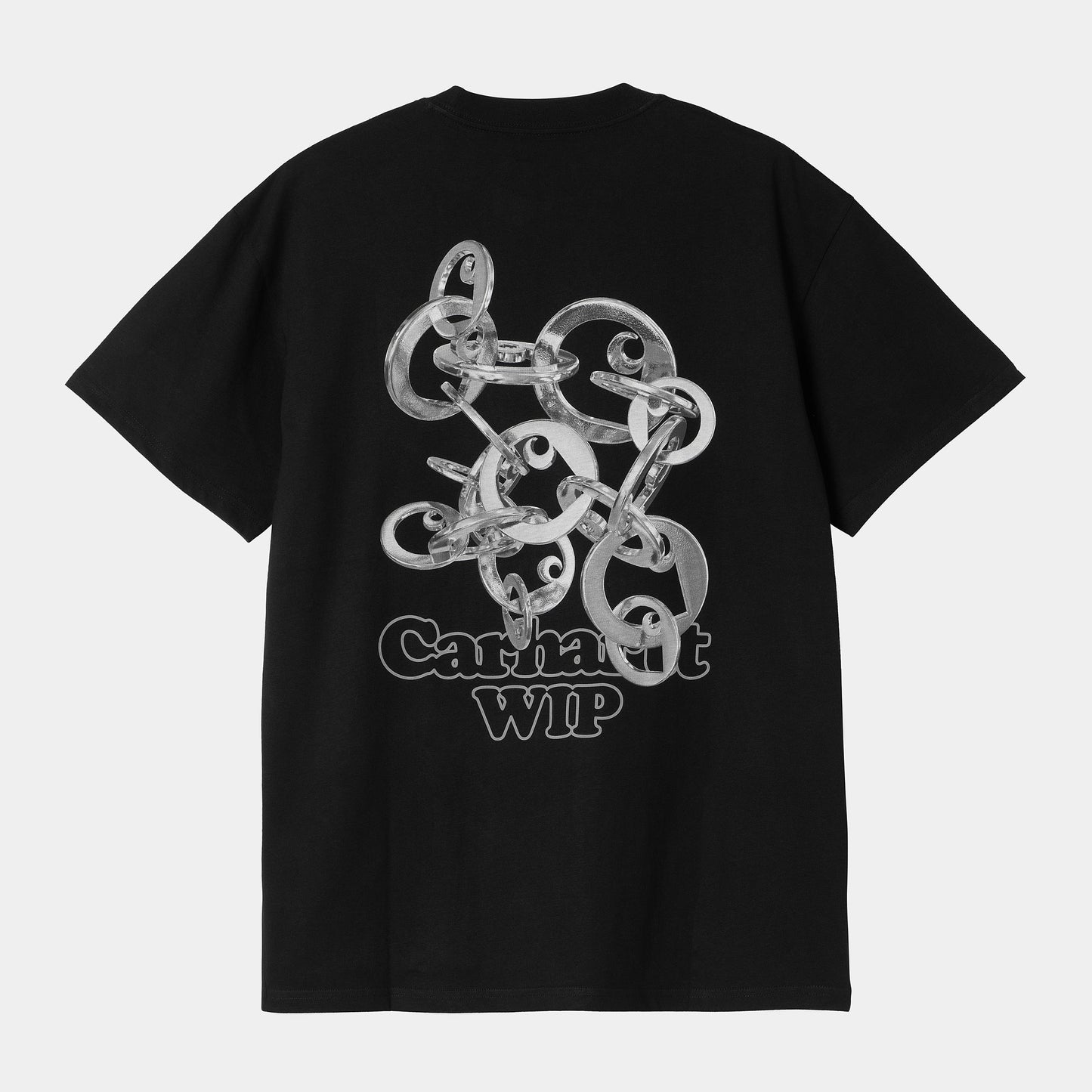 LINKED CHARMS S/S TEE Black Silver