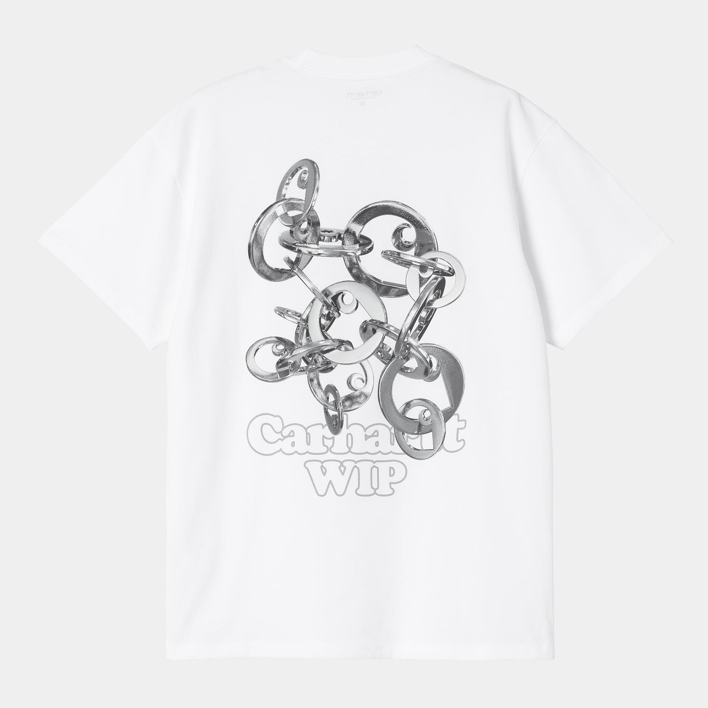 LINKED CHARMS S/S TEE White Silver