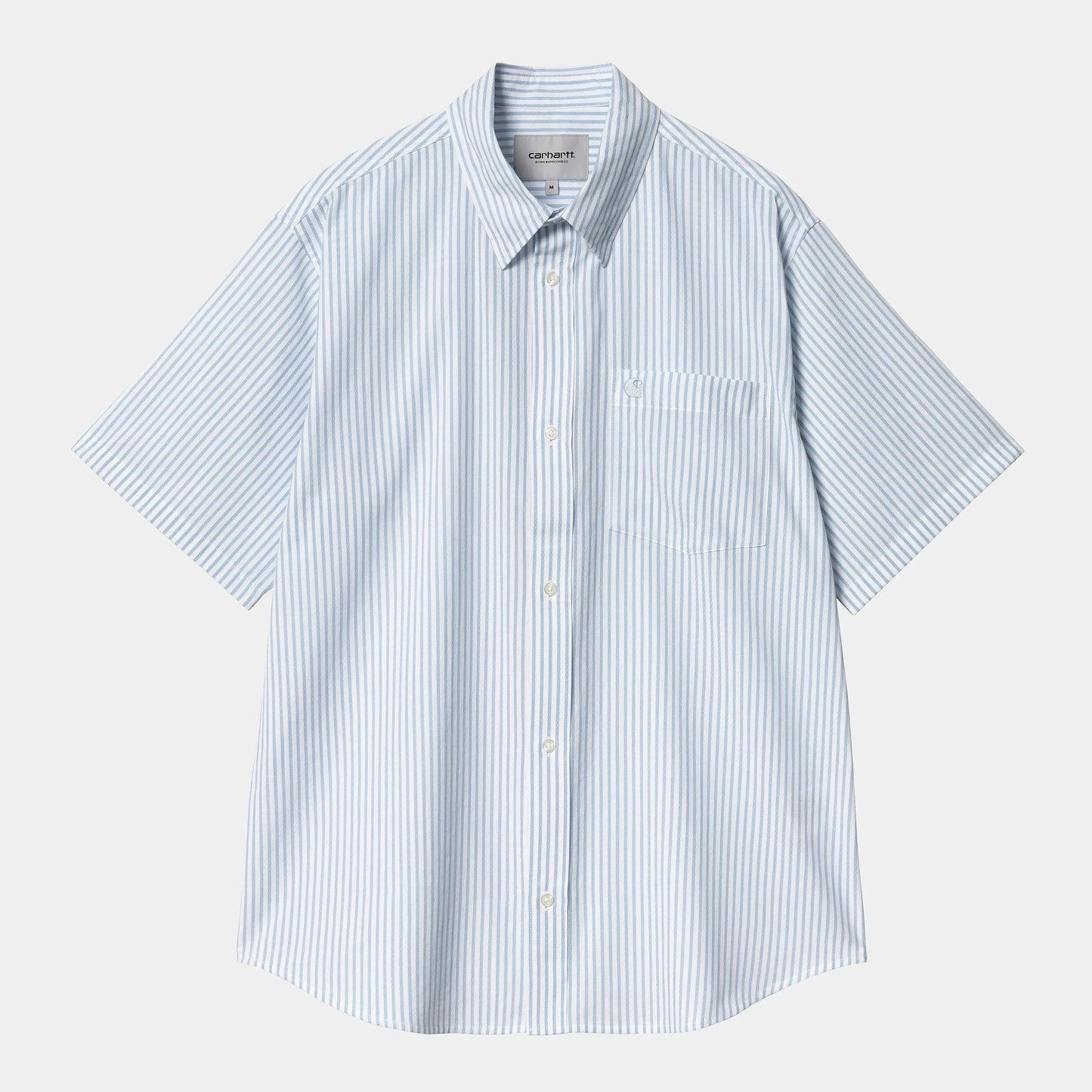 Chemise Carhartt Wip PHELPS S/S SHIRT Blue Bird