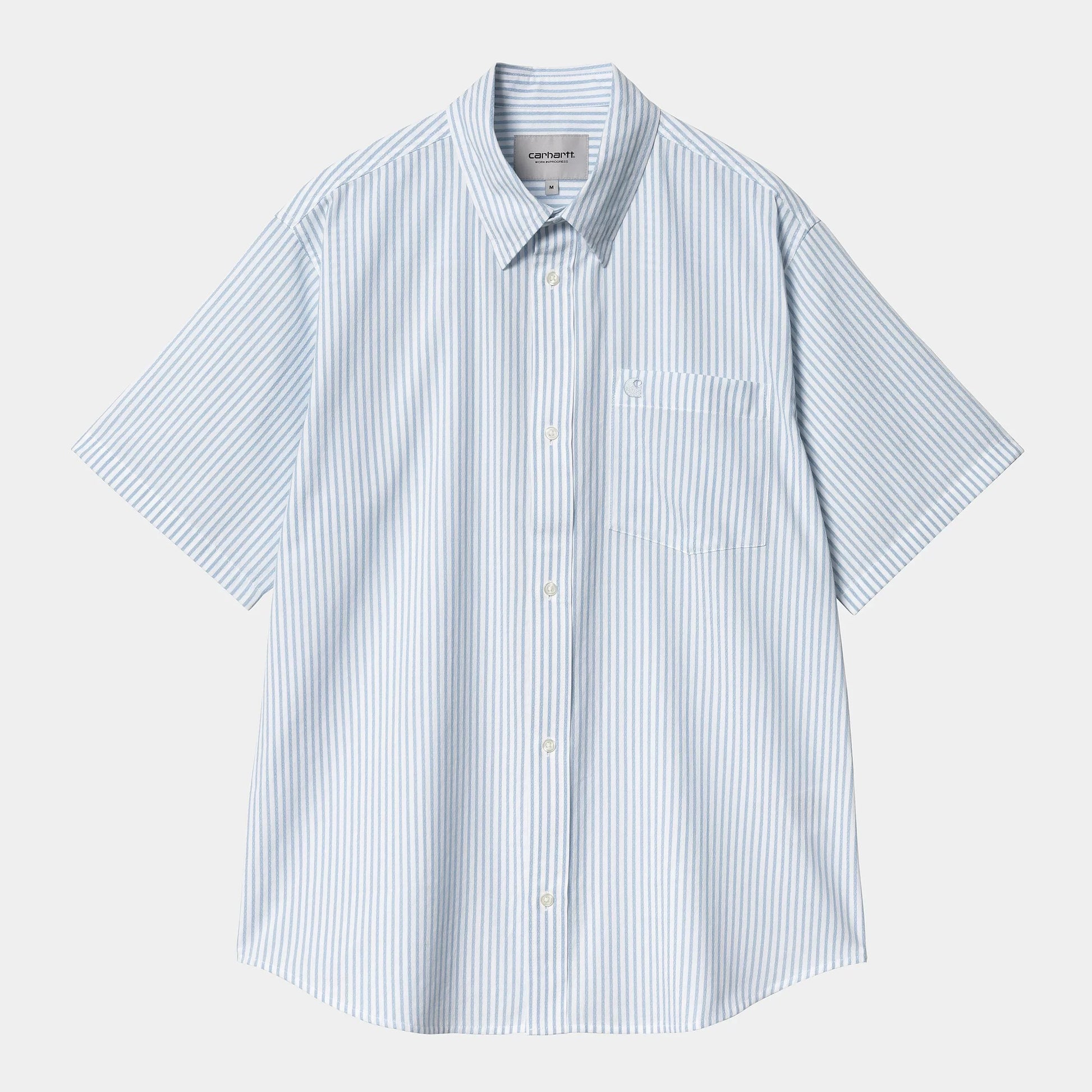 Chemise Carhartt Wip PHELPS S/S SHIRT Blue Bird