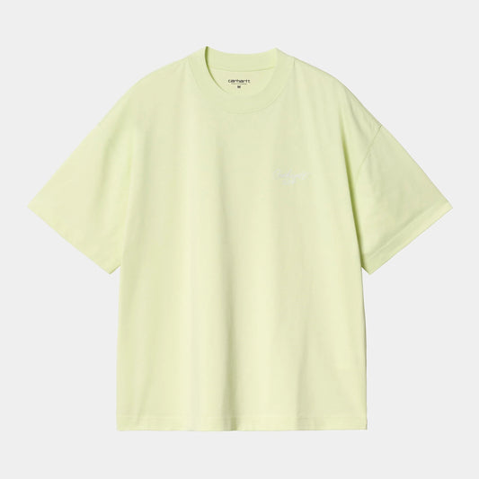 T Shirt Carhartt Wip SIGNATURE SCRIPT S/S TEE Air Green