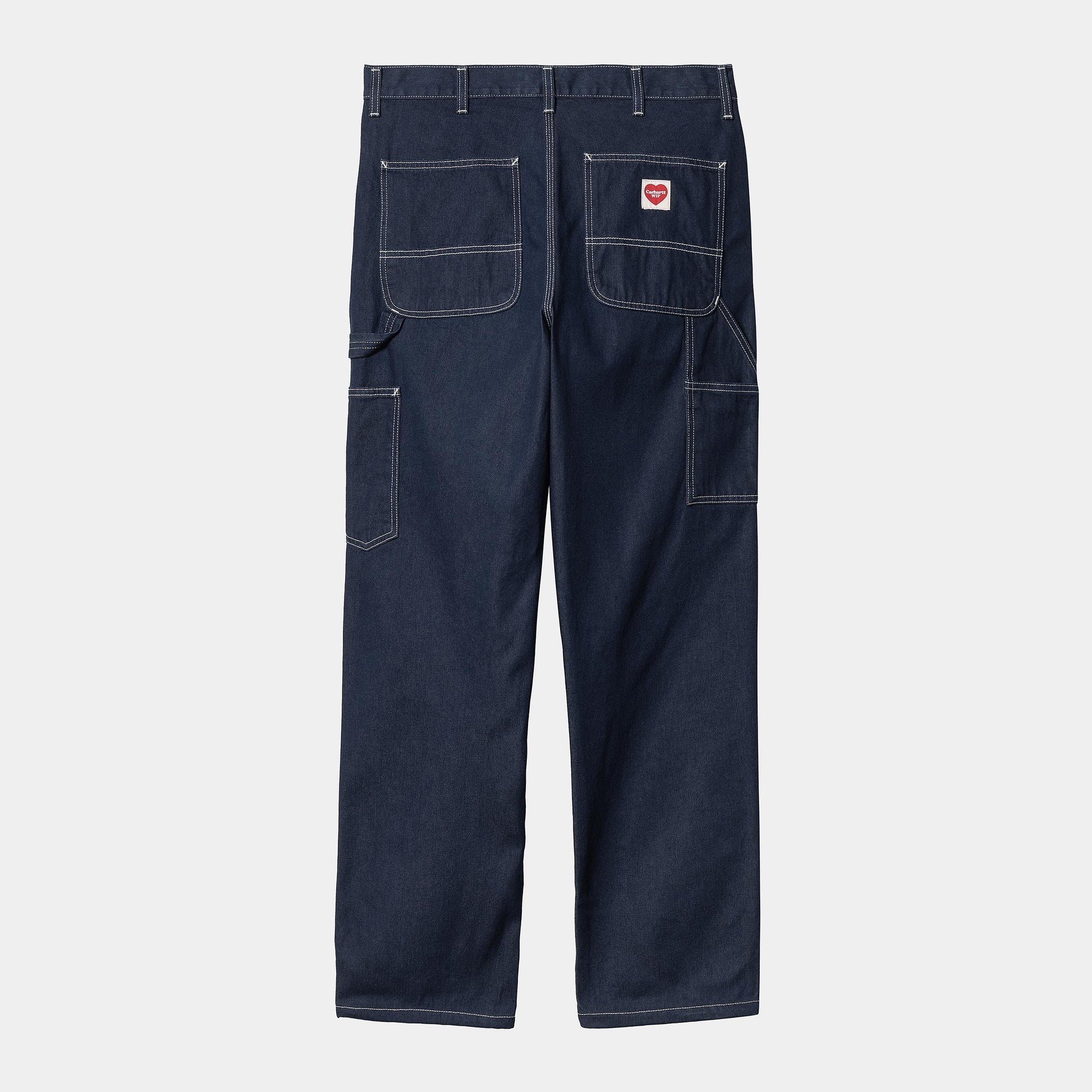Jean Carhartt Wip SINGLE KNEE PANT Blue Rinsed Heart