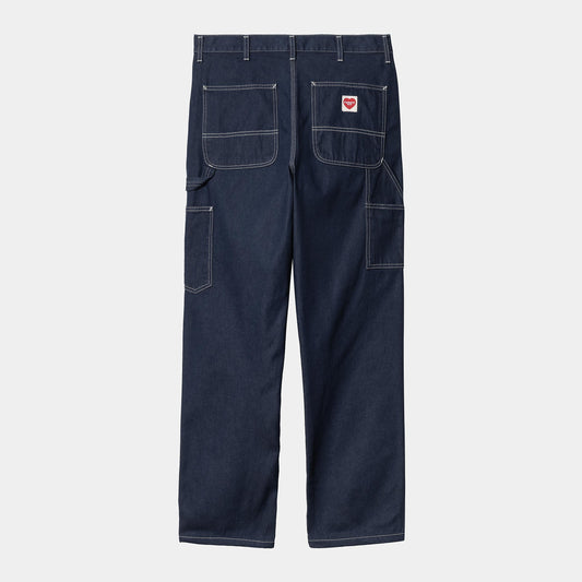 Jean Carhartt Wip SINGLE KNEE PANT Blue Rinsed Heart