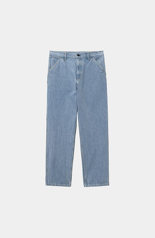 Jean Carhartt Wip SINGLE KNEE PANT Blue stone Bleached