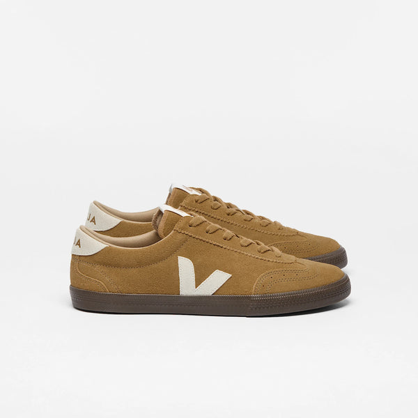 Baskets Veja Volley Tent Natural Eagle en suède marron — Veja