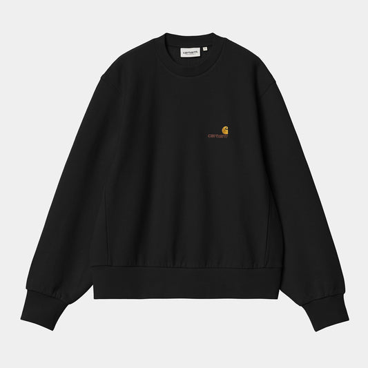 W AMERICAN SCRIPT SWEAT Black