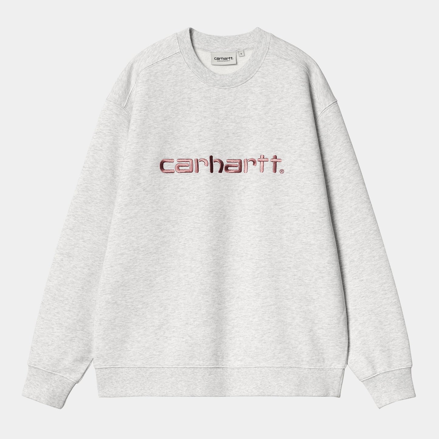 W CARHARTT SWEAT Ash Heather Dusty Rose