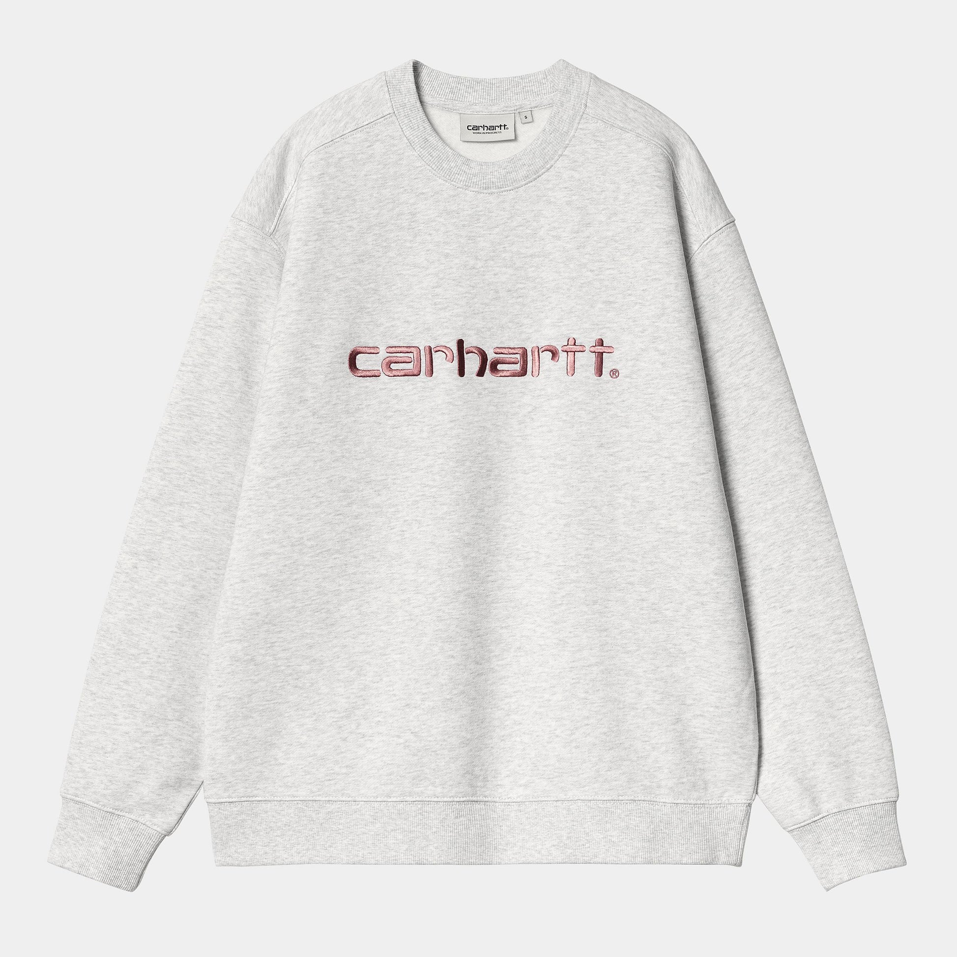 W CARHARTT SWEAT Ash Heather Dusty Rose
