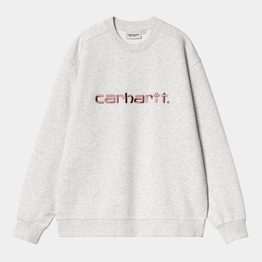 W CARHARTT SWEAT Ash Heather Dusty Rose