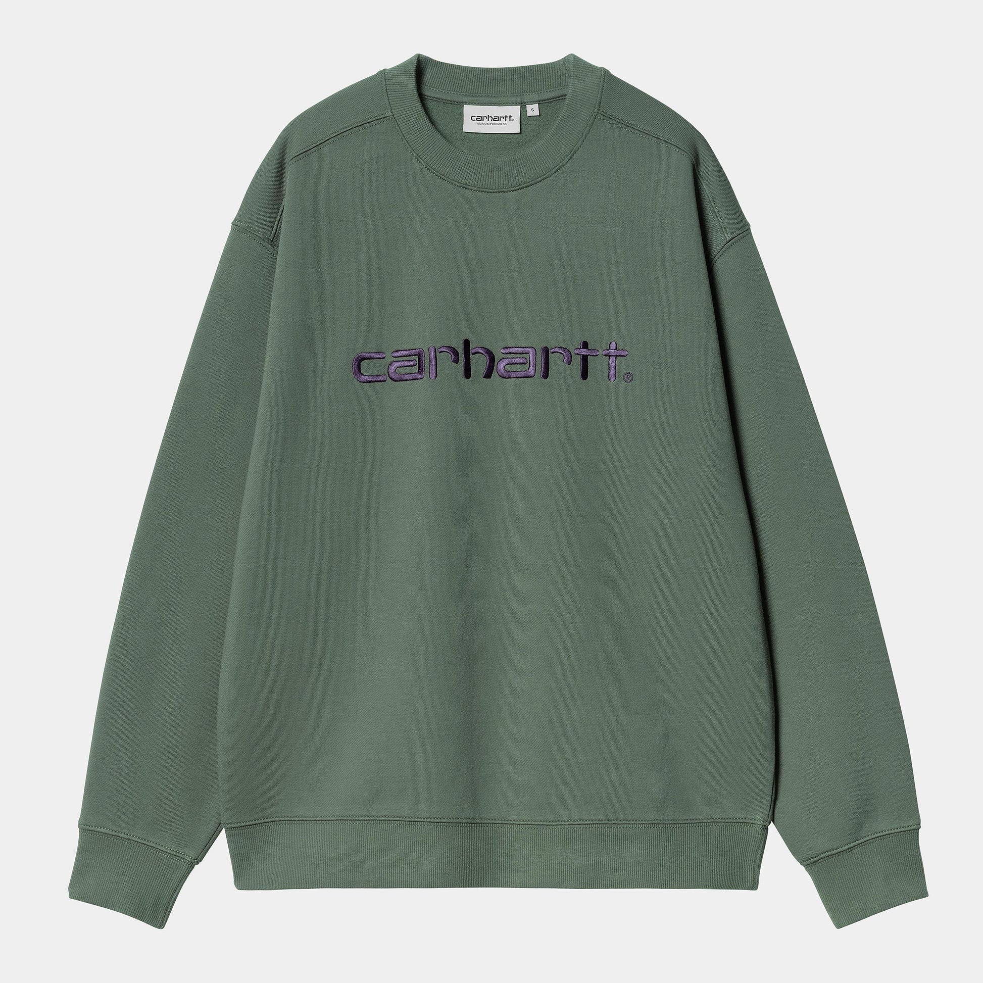 W CARHARTT SWEAT Duck Green Aura