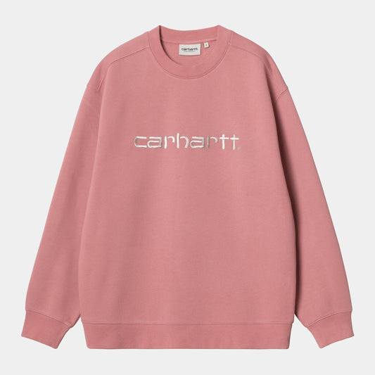 W CARHARTT SWEAT Dusty Rose Moonbeam