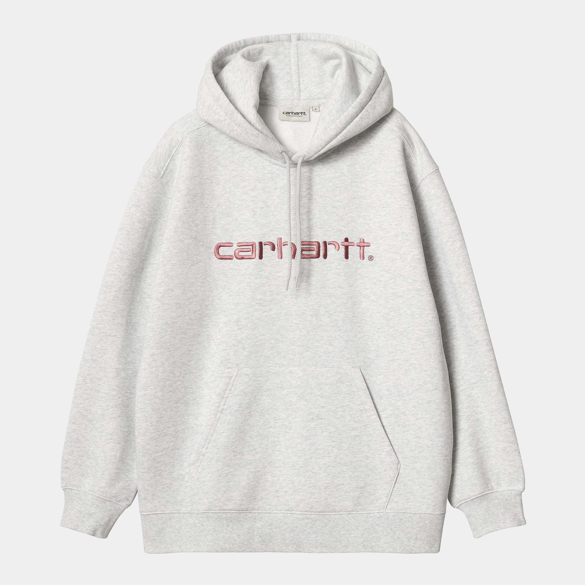 W HOODED CARHARTT SWEAT Ash Heather Dusty Rose