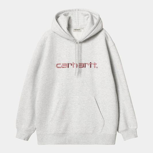 W HOODED CARHARTT SWEAT Ash Heather Dusty Rose