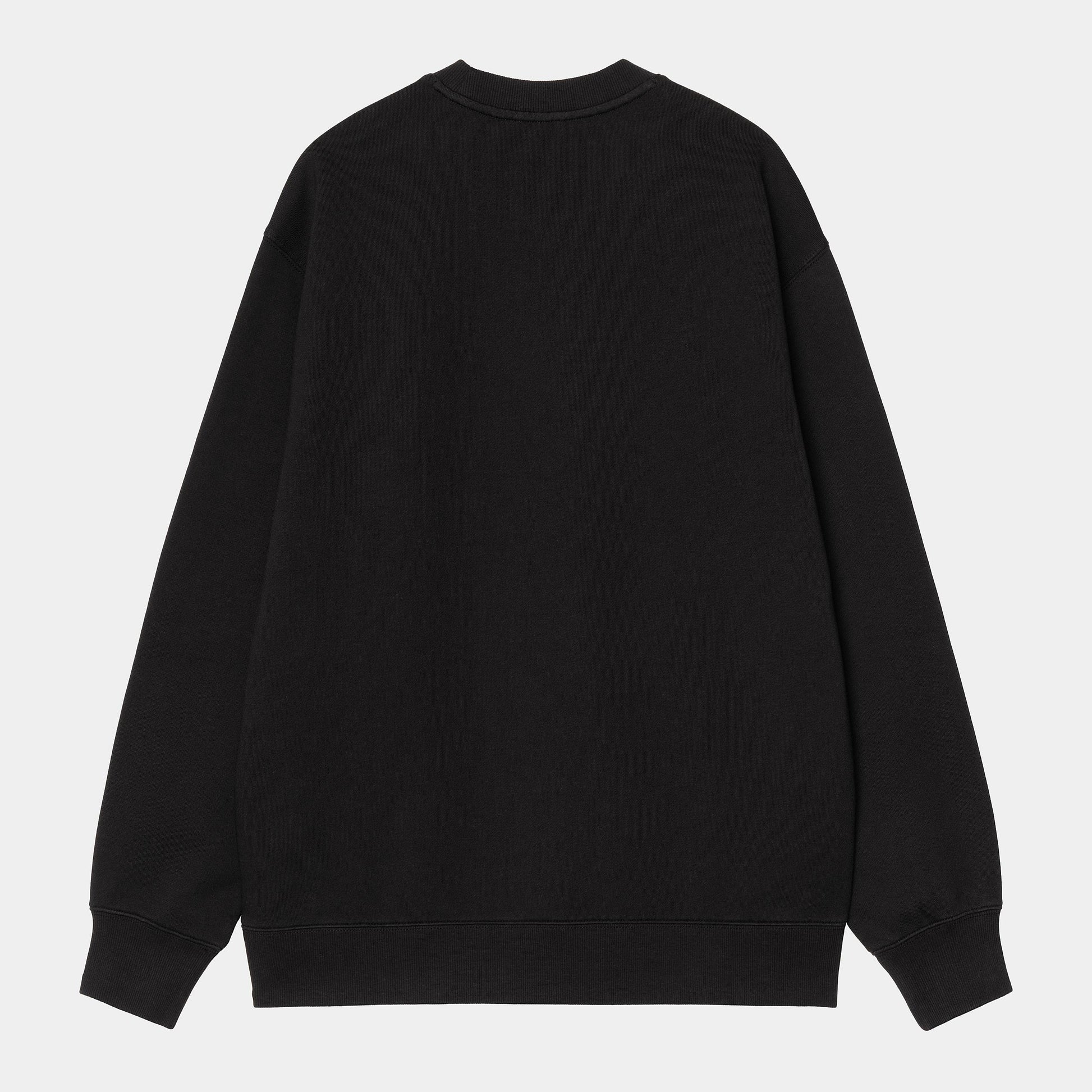 W RIVET SCRIPT SWEAT Black silver